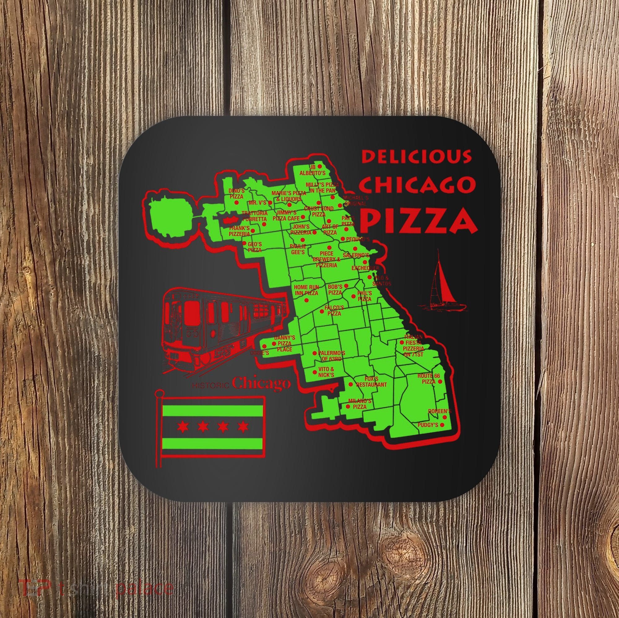 Delicious Chicago Pizza Coaster