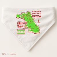 Delicious Chicago Pizza USA-Made Doggie Bandana thumb 0
