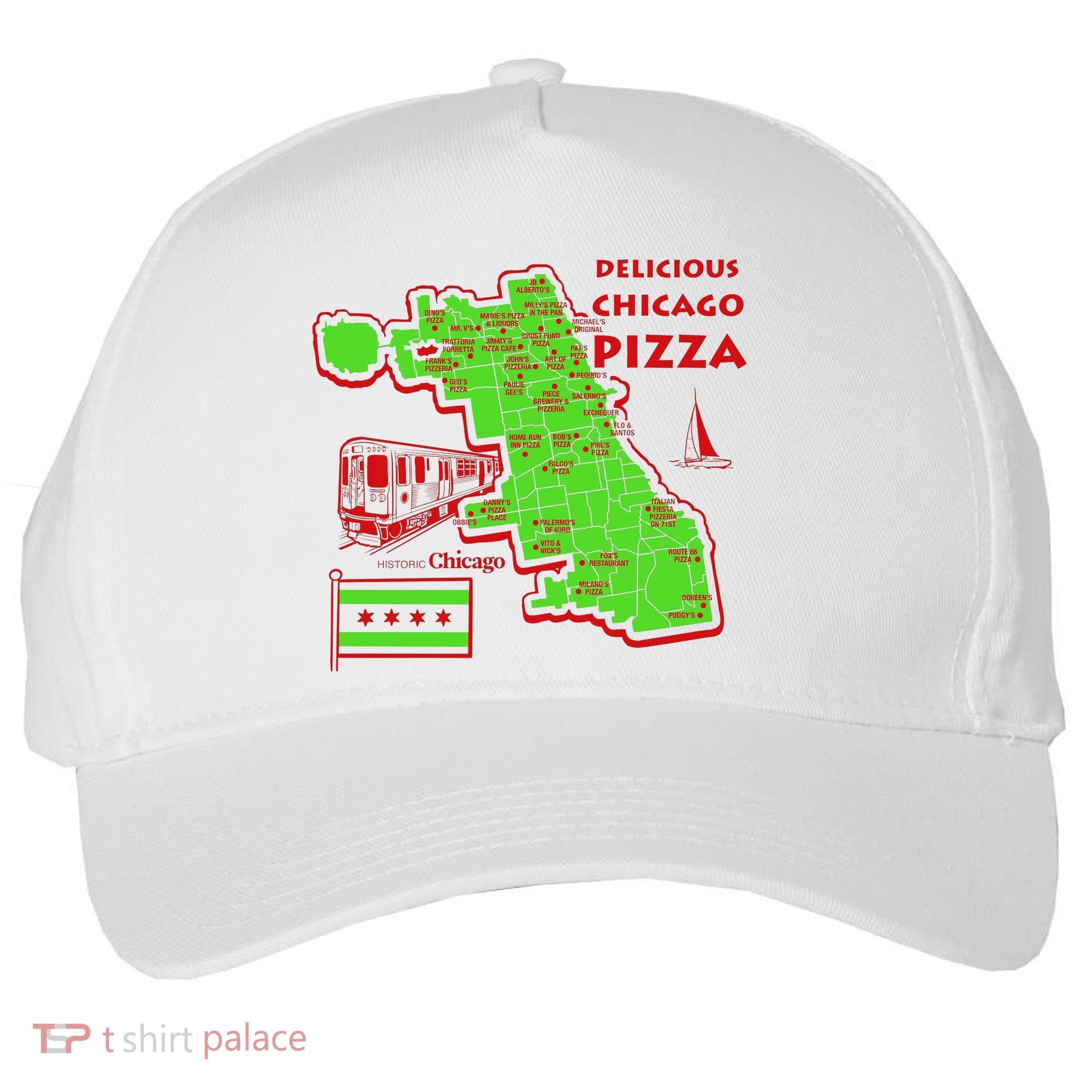 Delicious Chicago Pizza Five-Panel Snapback Cap