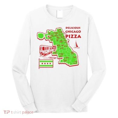 Delicious Chicago Pizza Long Sleeve Shirt