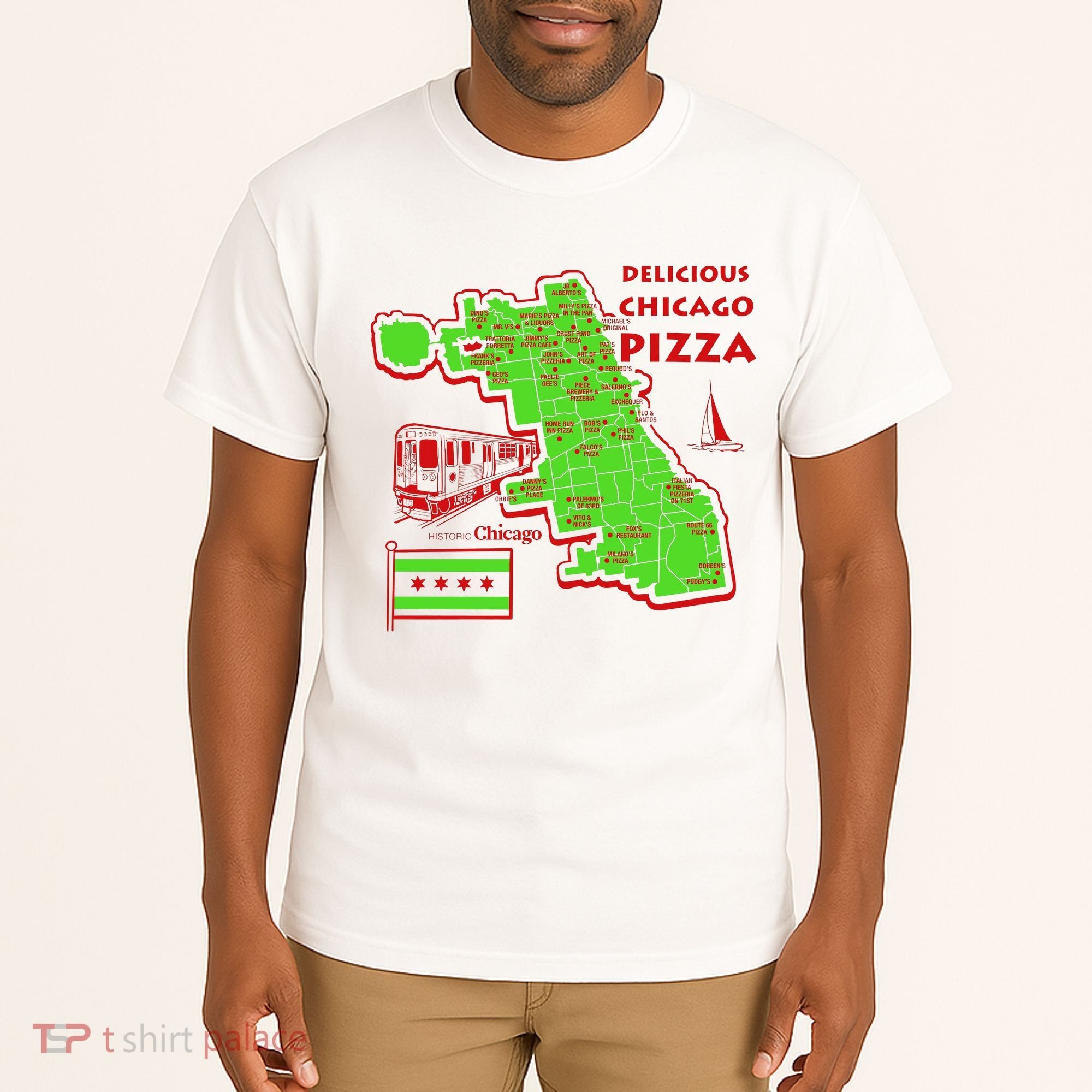 Delicious Chicago Pizza Tall T-Shirt