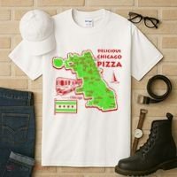 Delicious Chicago Pizza Tall T-Shirt thumb 3