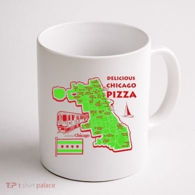 Delicious Chicago Pizza Coffee Mug back