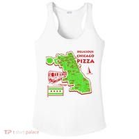 Delicious Chicago Pizza Ladies PosiCharge Competitor Racerback Tank thumb 0