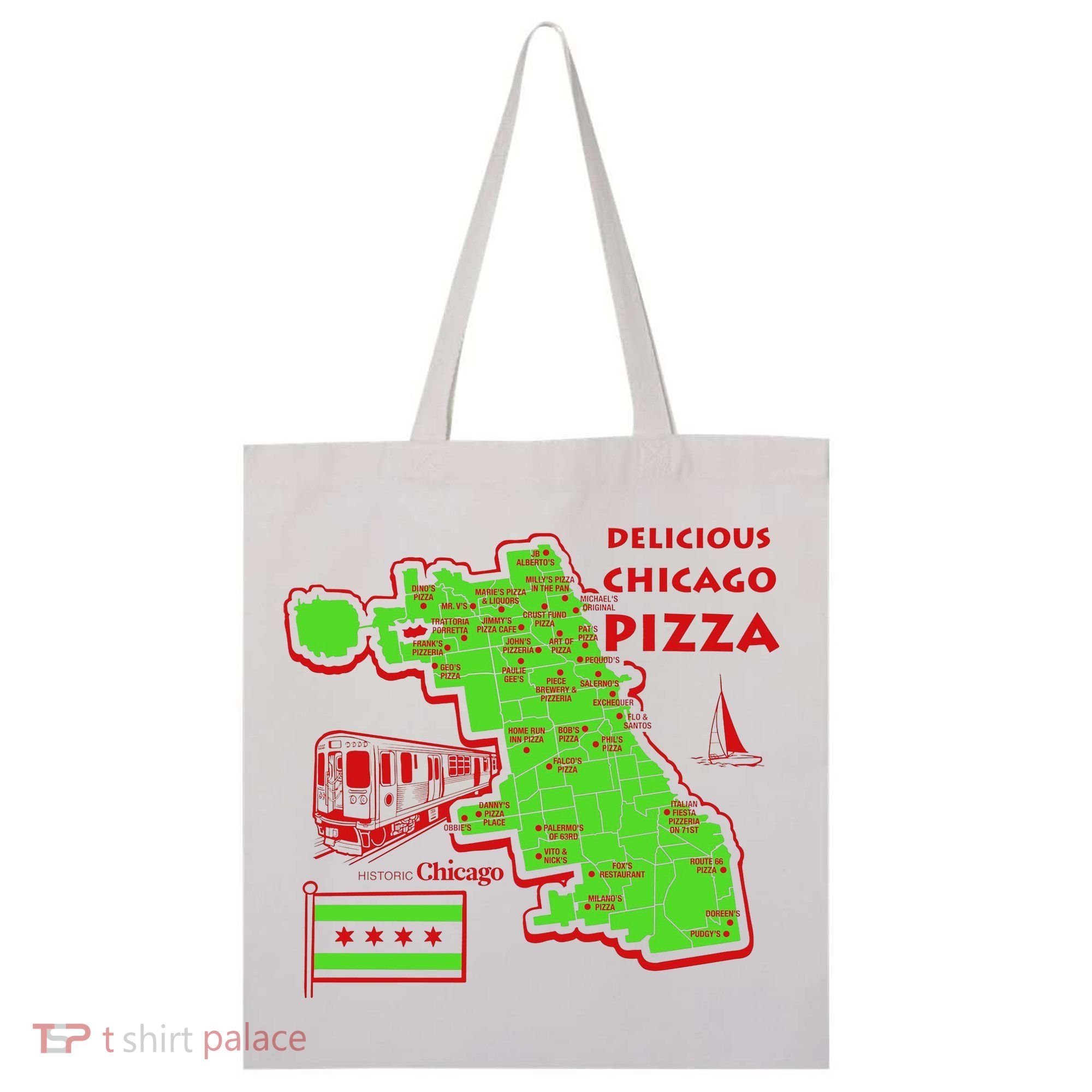 Delicious Chicago Pizza Tote Bag