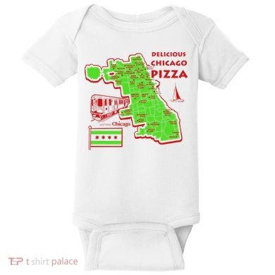 Delicious Chicago Pizza Baby Bodysuit