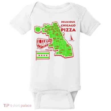 Delicious Chicago Pizza Baby Bodysuit