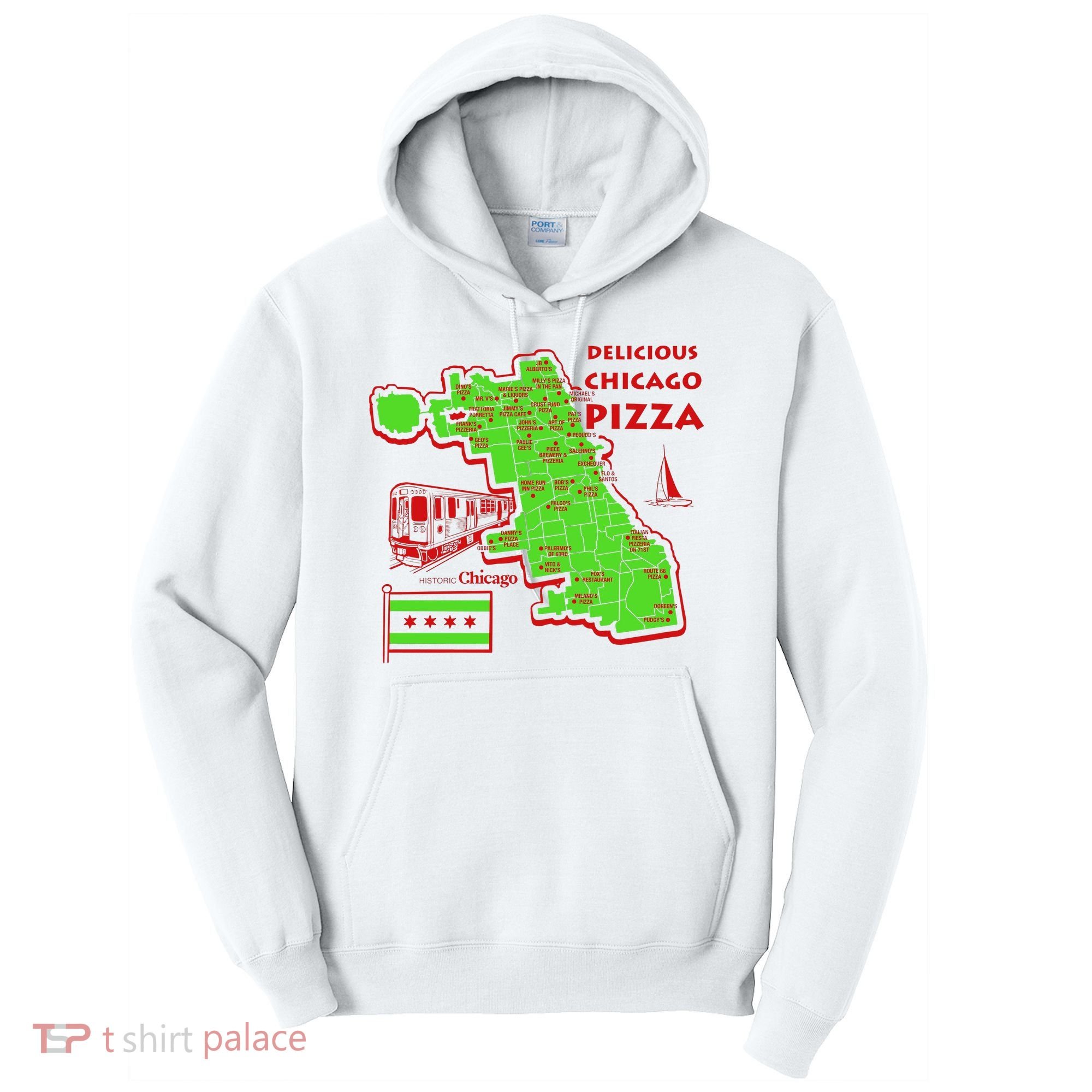Delicious Chicago Pizza Tall Hoodie