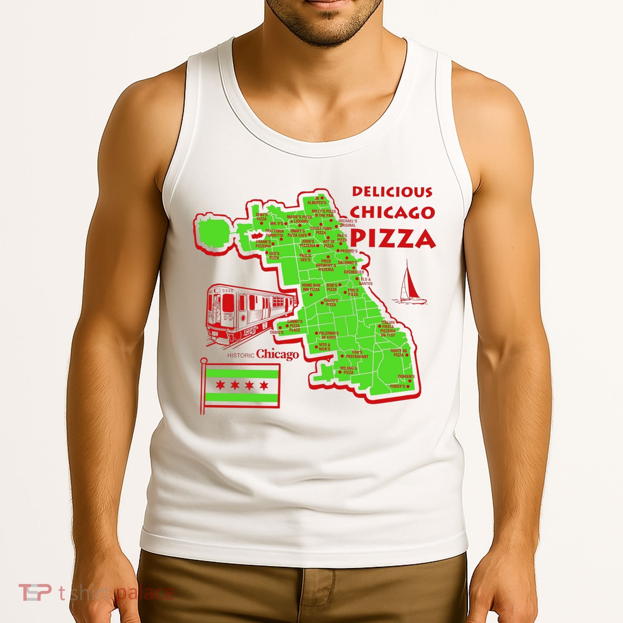 Delicious Chicago Pizza Tank Top