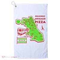 Delicious Chicago Pizza Golf Towel thumb 0