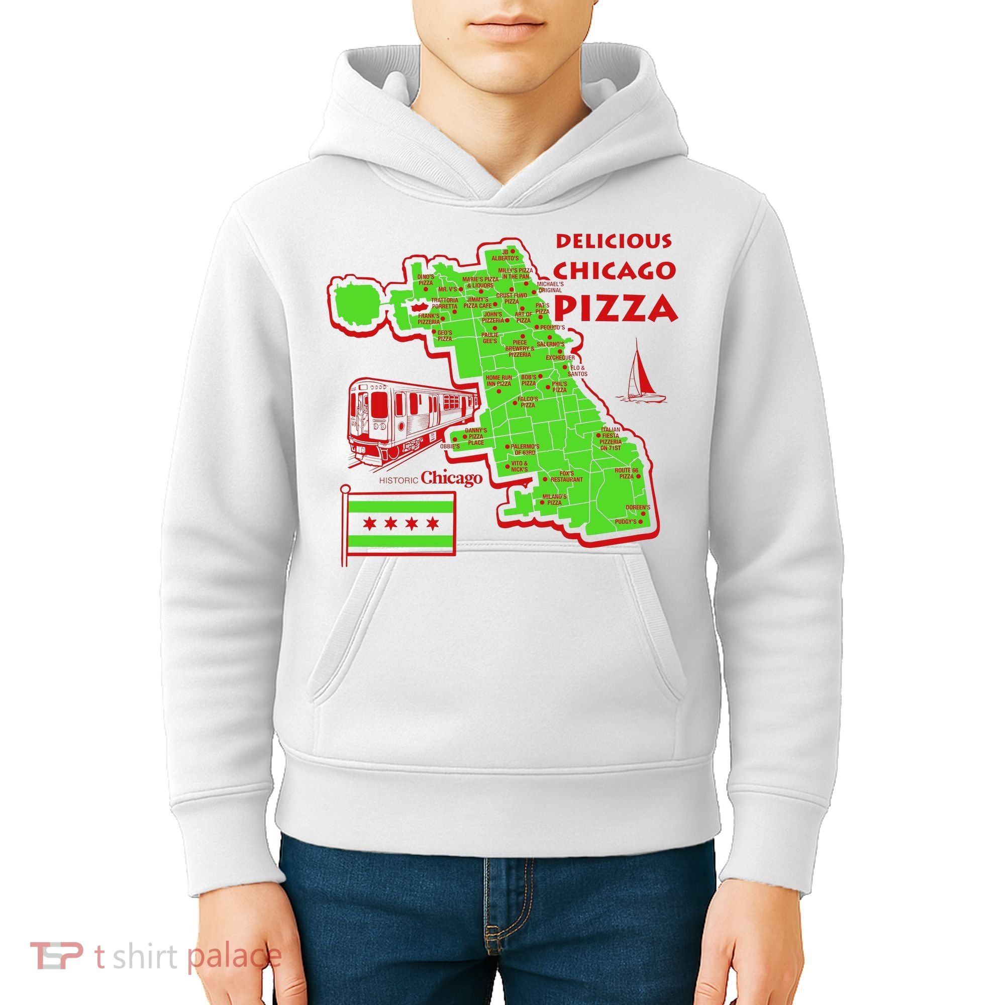 Delicious Chicago Pizza Kids Hoodie