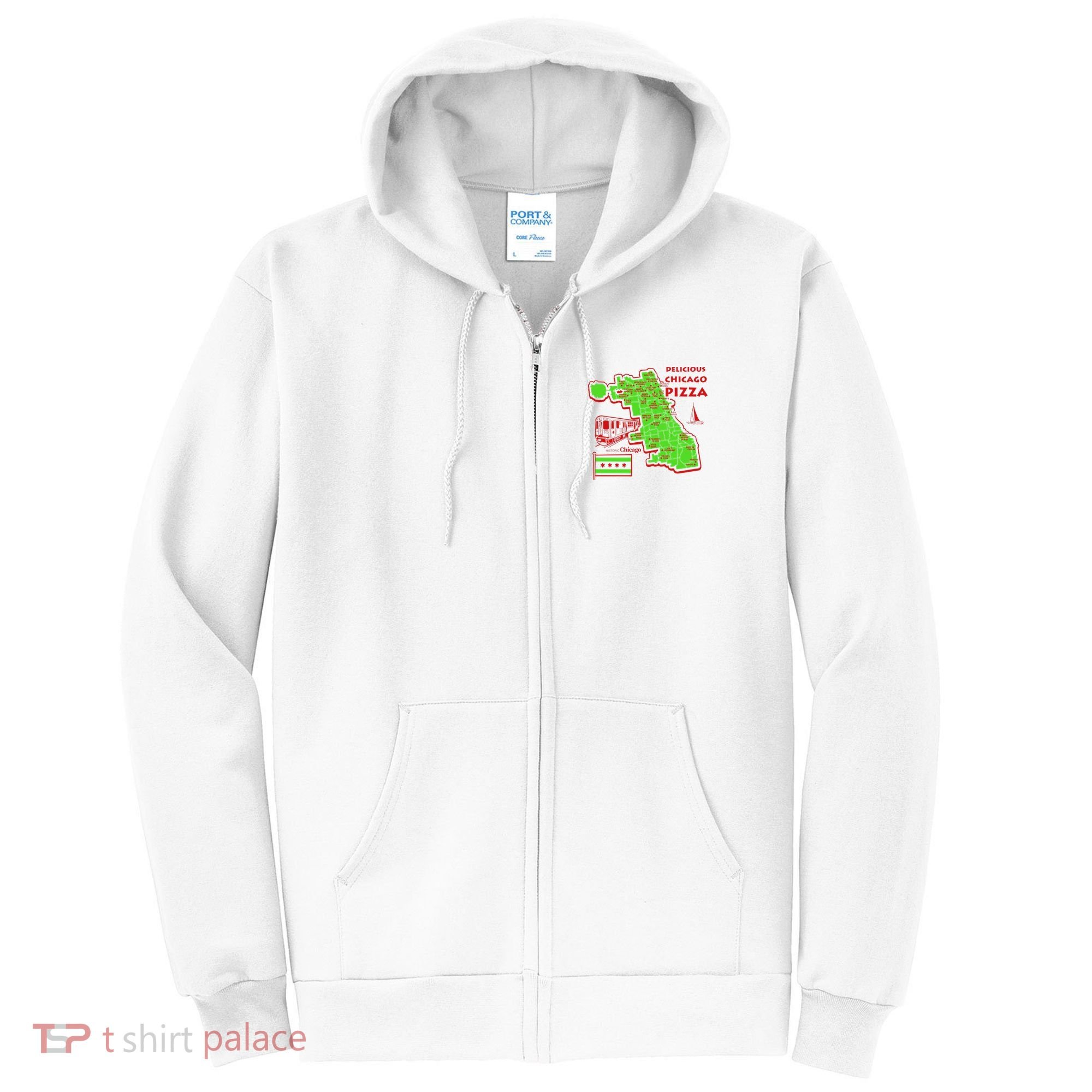 Delicious Chicago Pizza Full Zip Hoodie