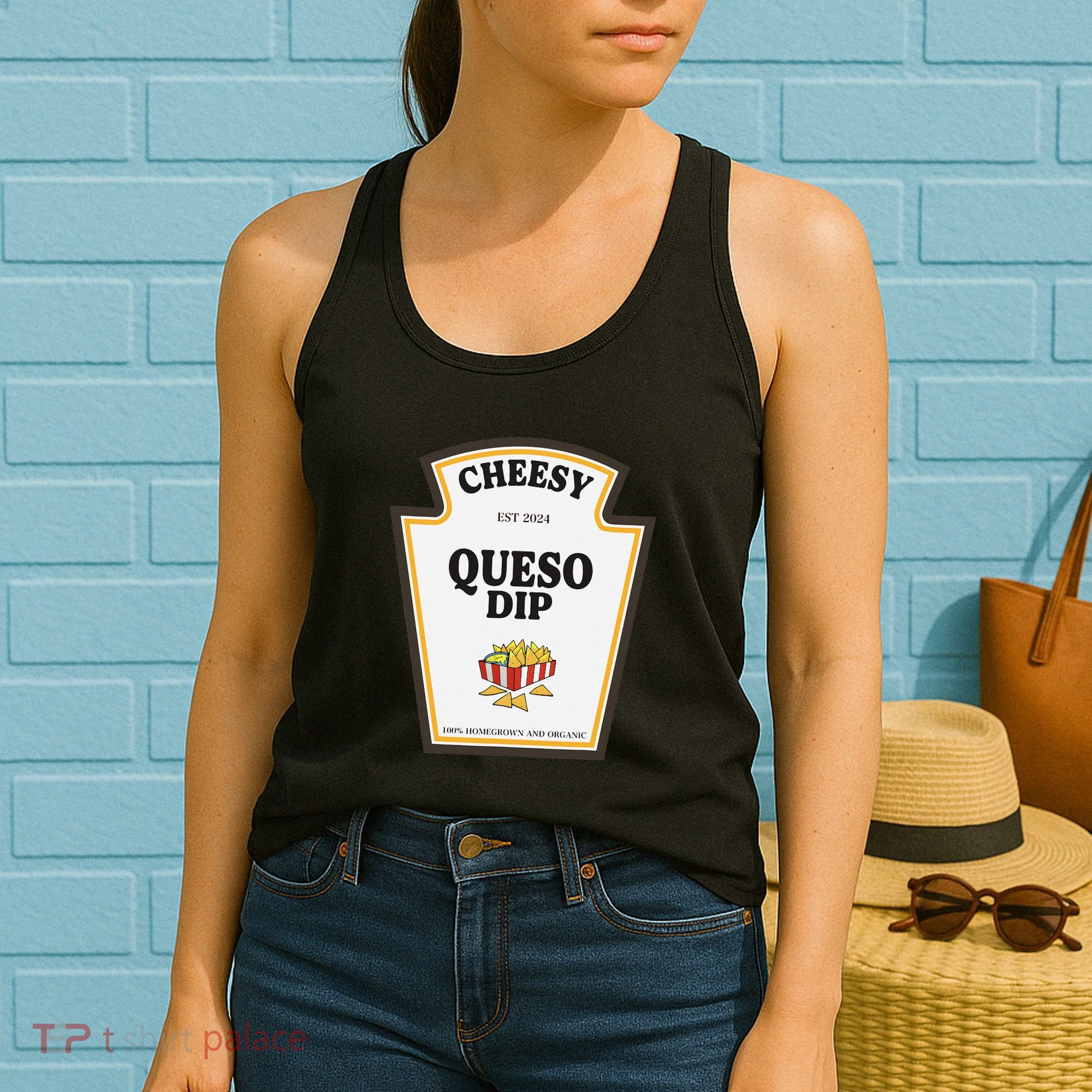 Delicious Cheesy Queso Dip Condiment Costume Party Matching Women's Tank Top