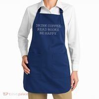 Drink Coffee Read Books Be Happy Apron thumb 2