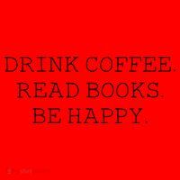 Drink Coffee Read Books Be Happy Santa Hat thumb 1