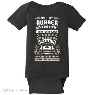 Drag Car Racing Prayer Baby Bodysuit