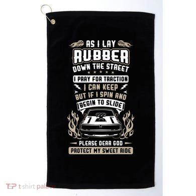 Drag Car Racing Prayer Golf Towel