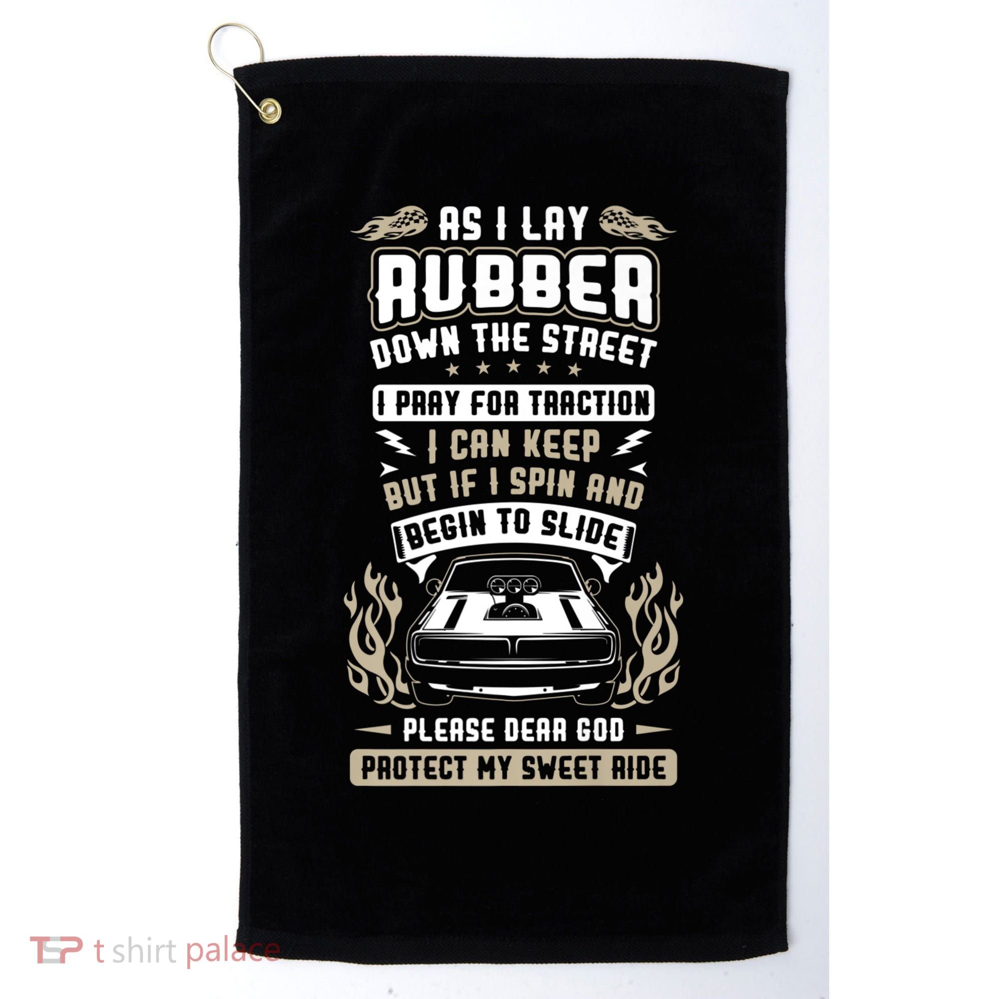 Drag Car Racing Prayer Golf Towel