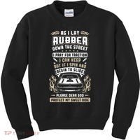 Drag Car Racing Prayer Kids Sweatshirt thumb 0