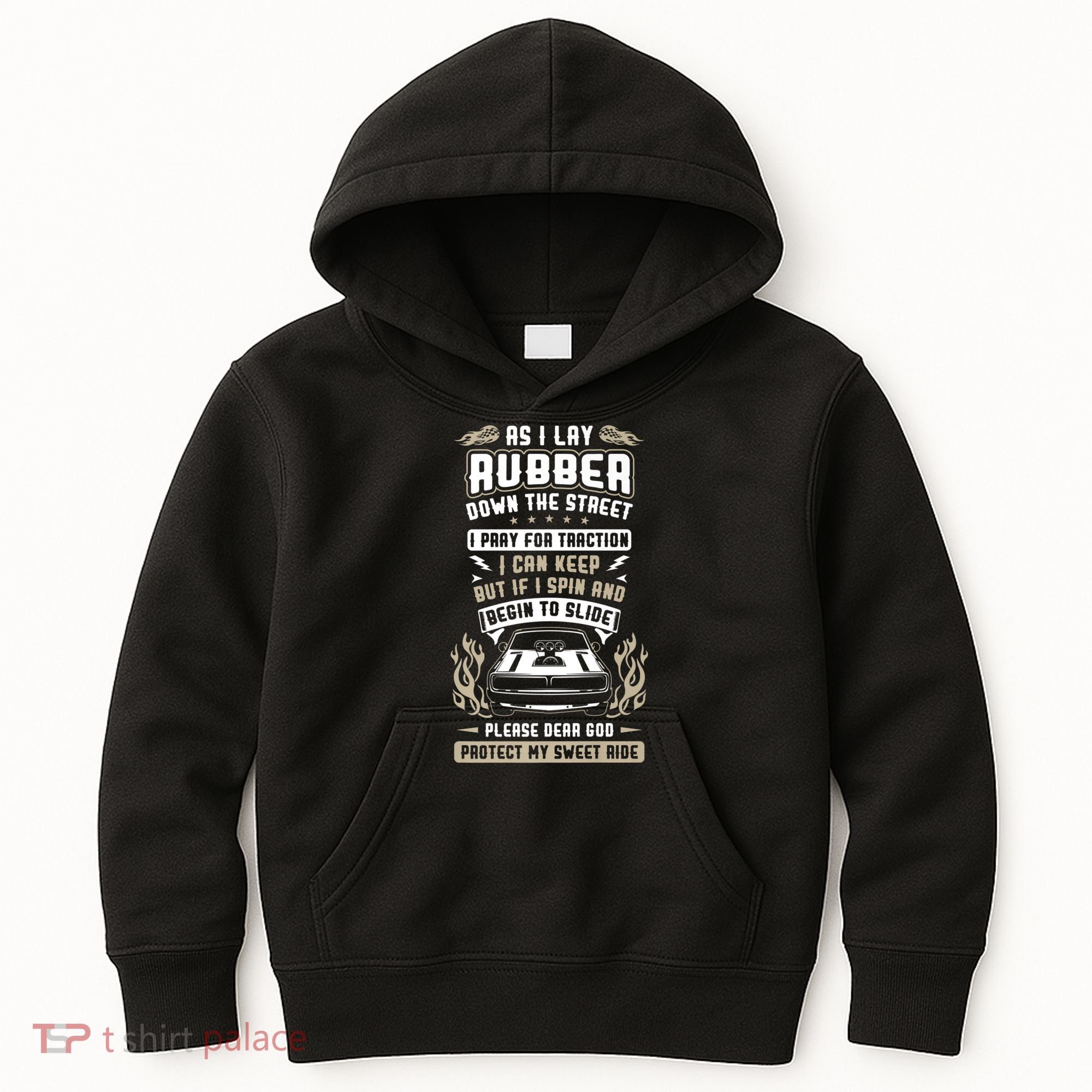 Drag Car Racing Prayer Kids Hoodie