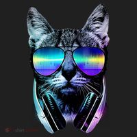 DJ Cat Retro Women's Sweatshirt thumb 2