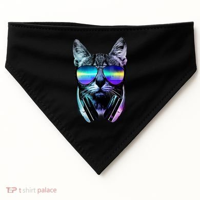 DJ Cat Retro USA-Made Doggie Bandana
