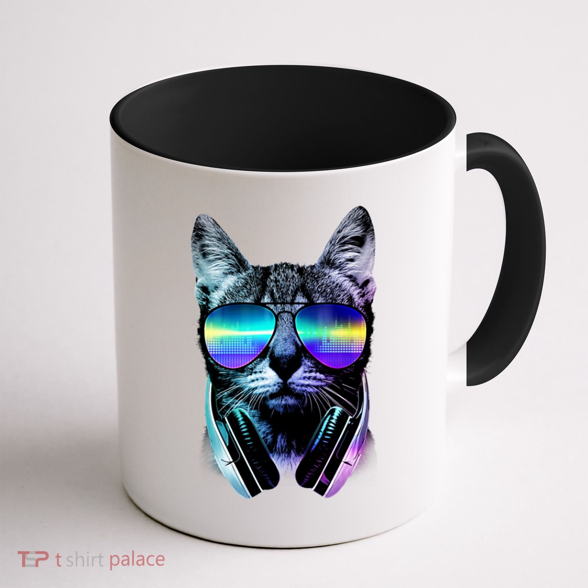 DJ Cat Retro Coffee Mug