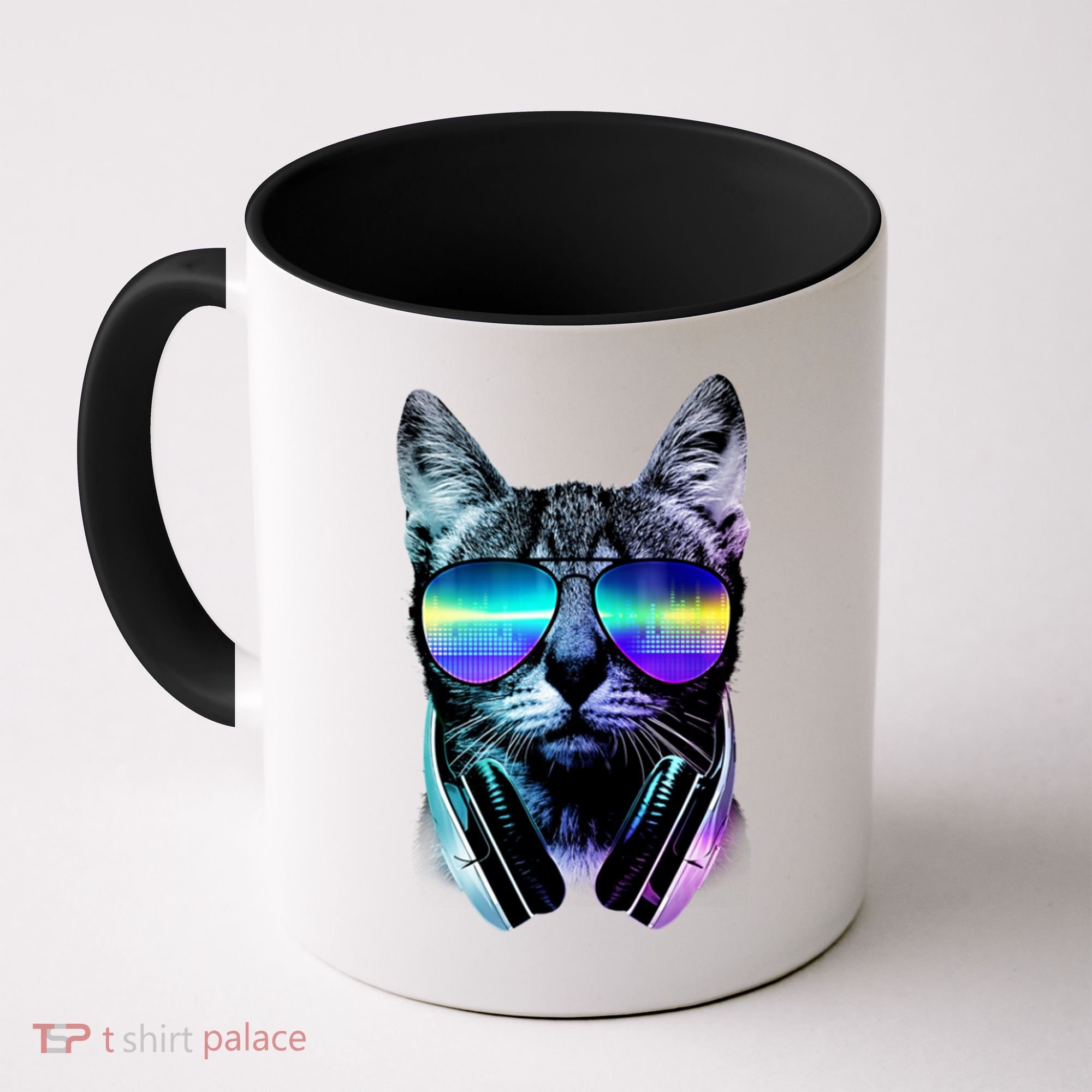 DJ Cat Retro Coffee Mug