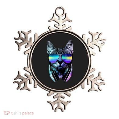 DJ Cat Retro Ornament