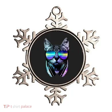 DJ Cat Retro Ornament