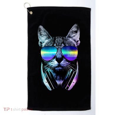 DJ Cat Retro Golf Towel
