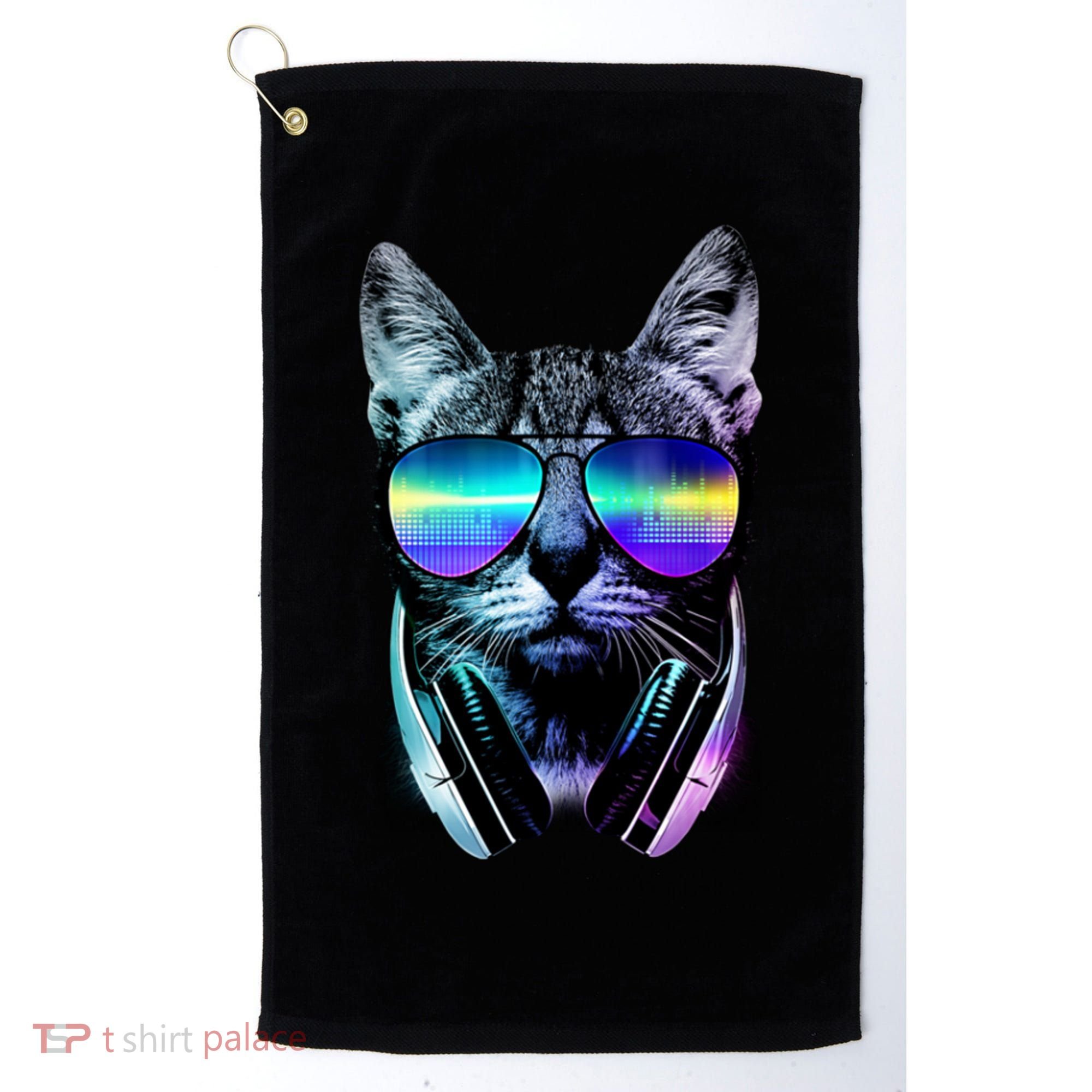 DJ Cat Retro Golf Towel