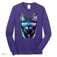 DJ Cat Retro Long Sleeve Shirt thumb 0