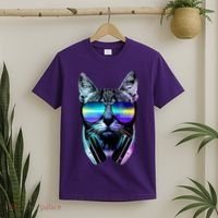 DJ Cat Retro T-Shirt thumb 2