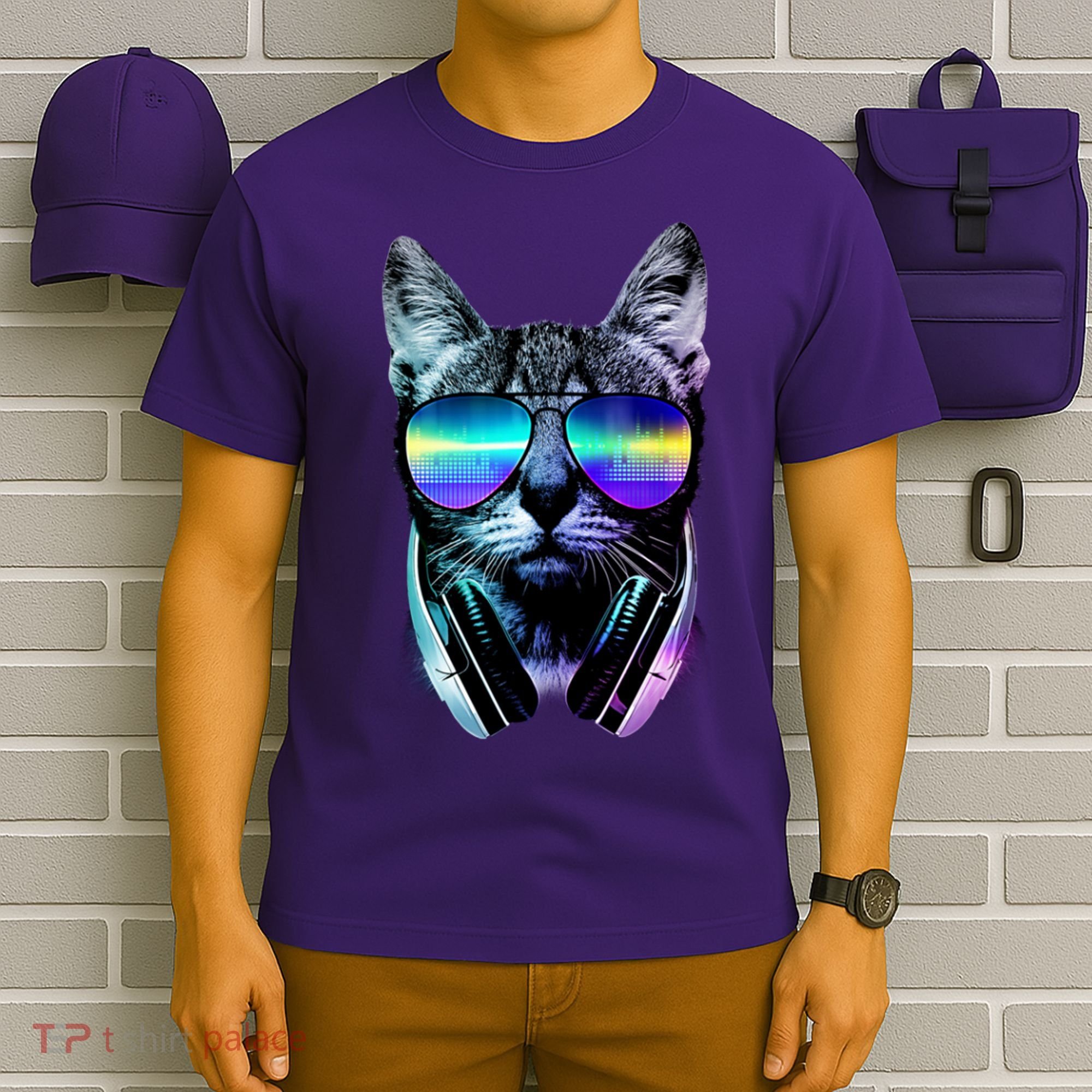 DJ Cat Retro T-Shirt