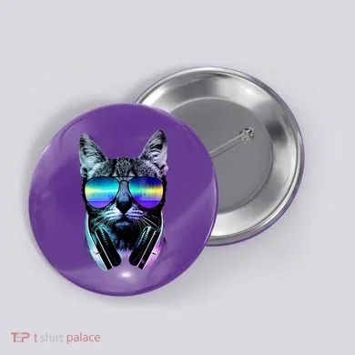 DJ Cat Retro Button