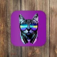 DJ Cat Retro Coaster thumb 0