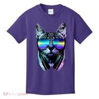 DJ Cat Retro Kids T-Shirt thumb 0