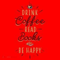 Drink Coffee Read Books Be Happy Shirt Coffee Lover Santa Hat thumb 1