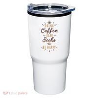 Drink Coffee Read Books Be Happy Shirt Coffee Lover Tumbler thumb 0