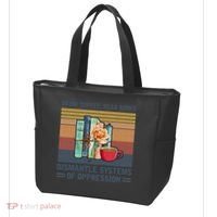 Drink Coffee Read Books Dismantle Systems Of Oppression Tote Bag thumb 3