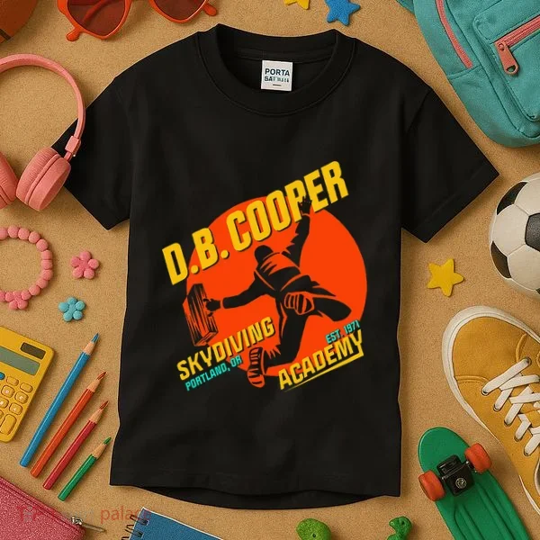 Db Cooper Skydiving Academy Kids T-Shirt