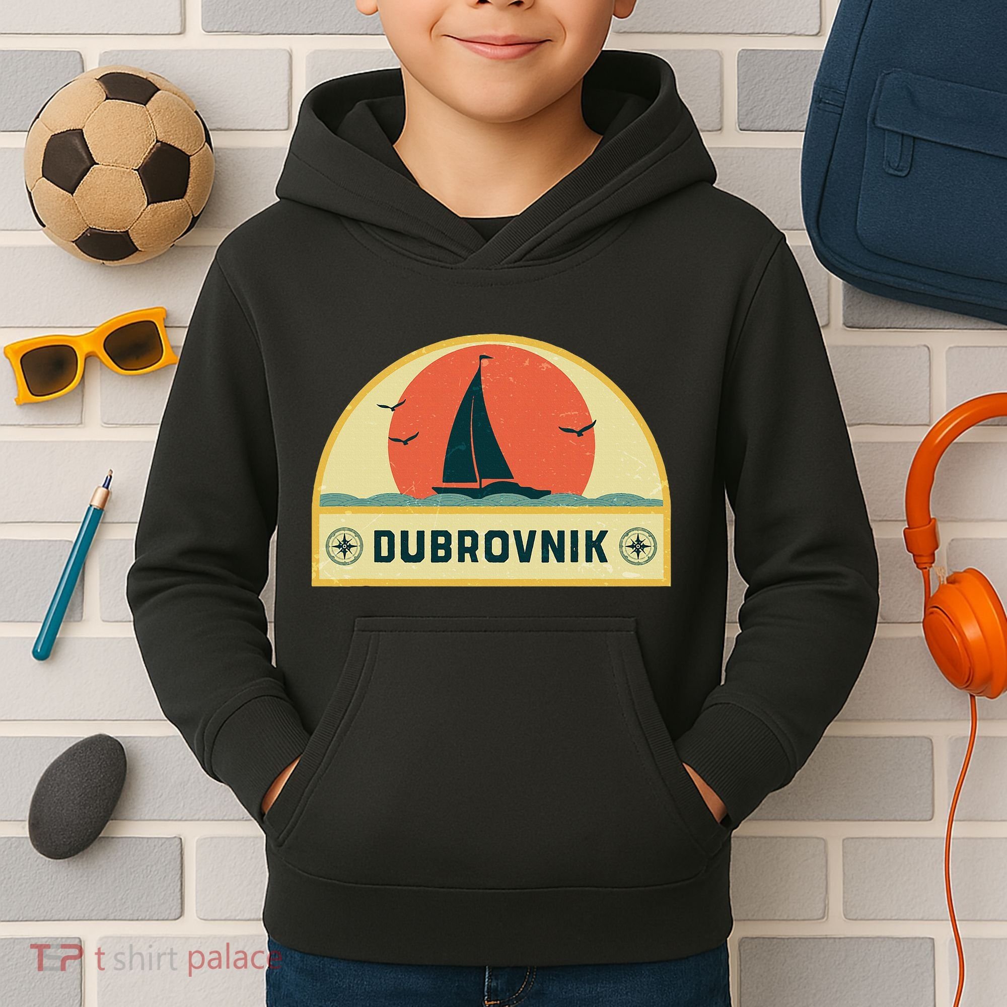 Dubrovnik Croatia Sailing Vacation Kids Hoodie