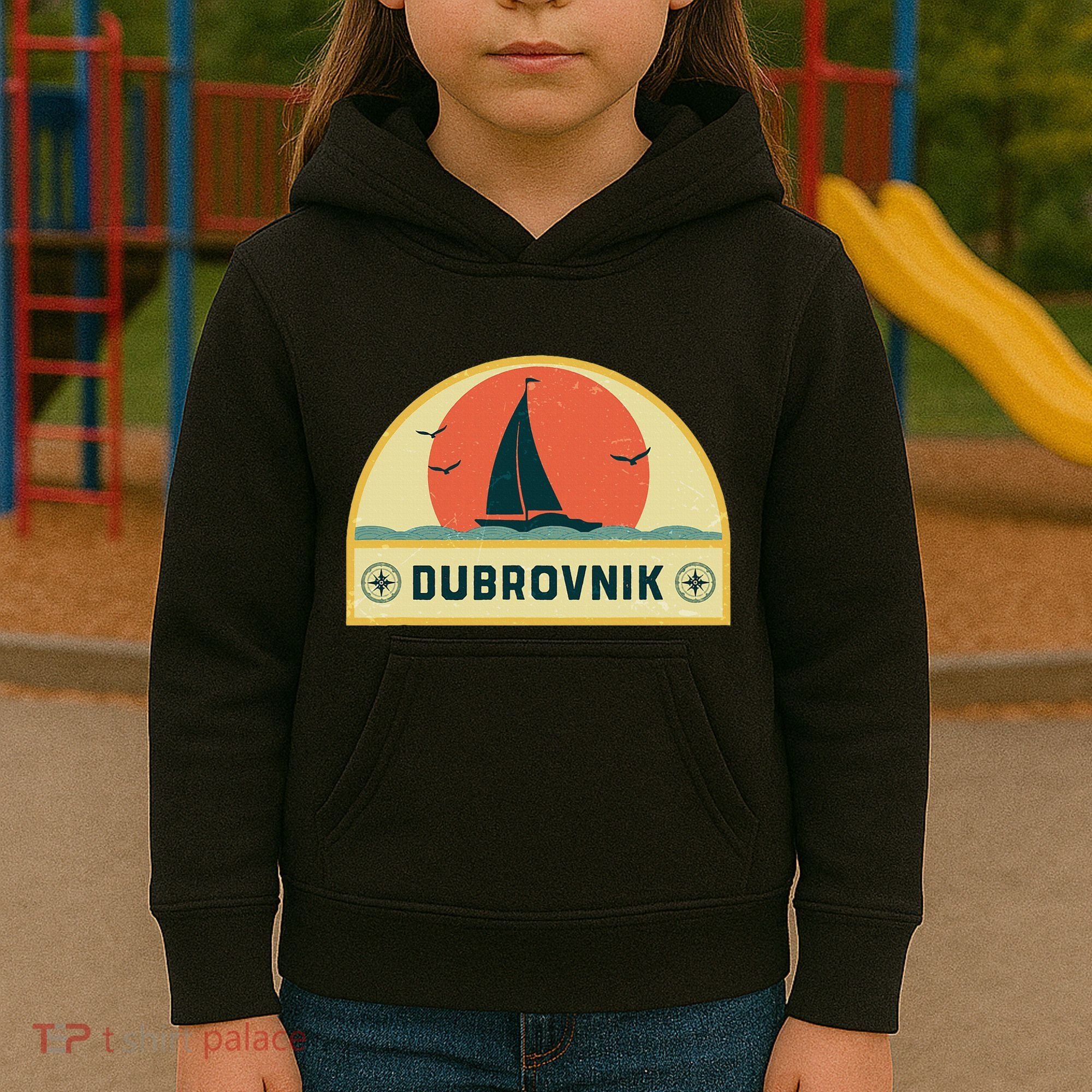 Dubrovnik Croatia Sailing Vacation Kids Hoodie