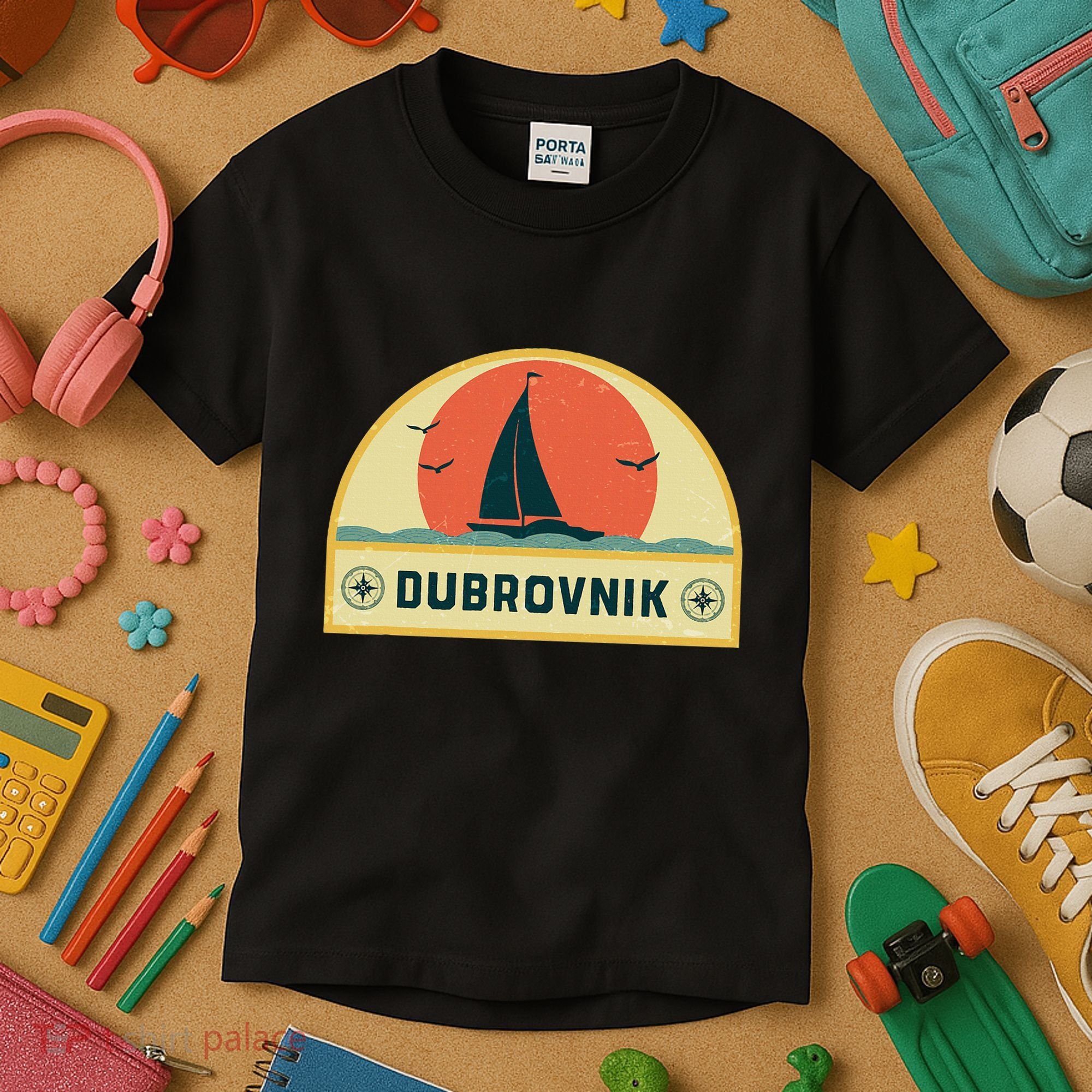 Dubrovnik Croatia Sailing Vacation Kids T-Shirt