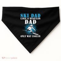Distressed Cool Ski Dad Skiing Winter Sports Novelty Gift USA-Made Doggie Bandana thumb 0