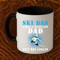 Distressed Cool Ski Dad Skiing Winter Sports Novelty Gift Coffee Mug thumb 2