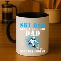 Distressed Cool Ski Dad Skiing Winter Sports Novelty Gift Coffee Mug thumb 4