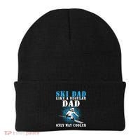 Distressed Cool Ski Dad Skiing Winter Sports Novelty Gift Beanie thumb 0