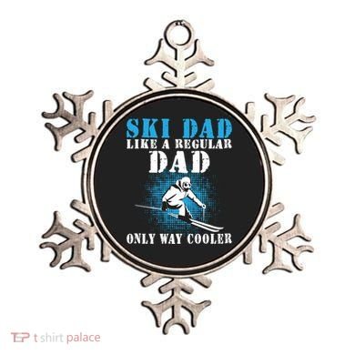 Distressed Cool Ski Dad Skiing Winter Sports Novelty Gift Ornament